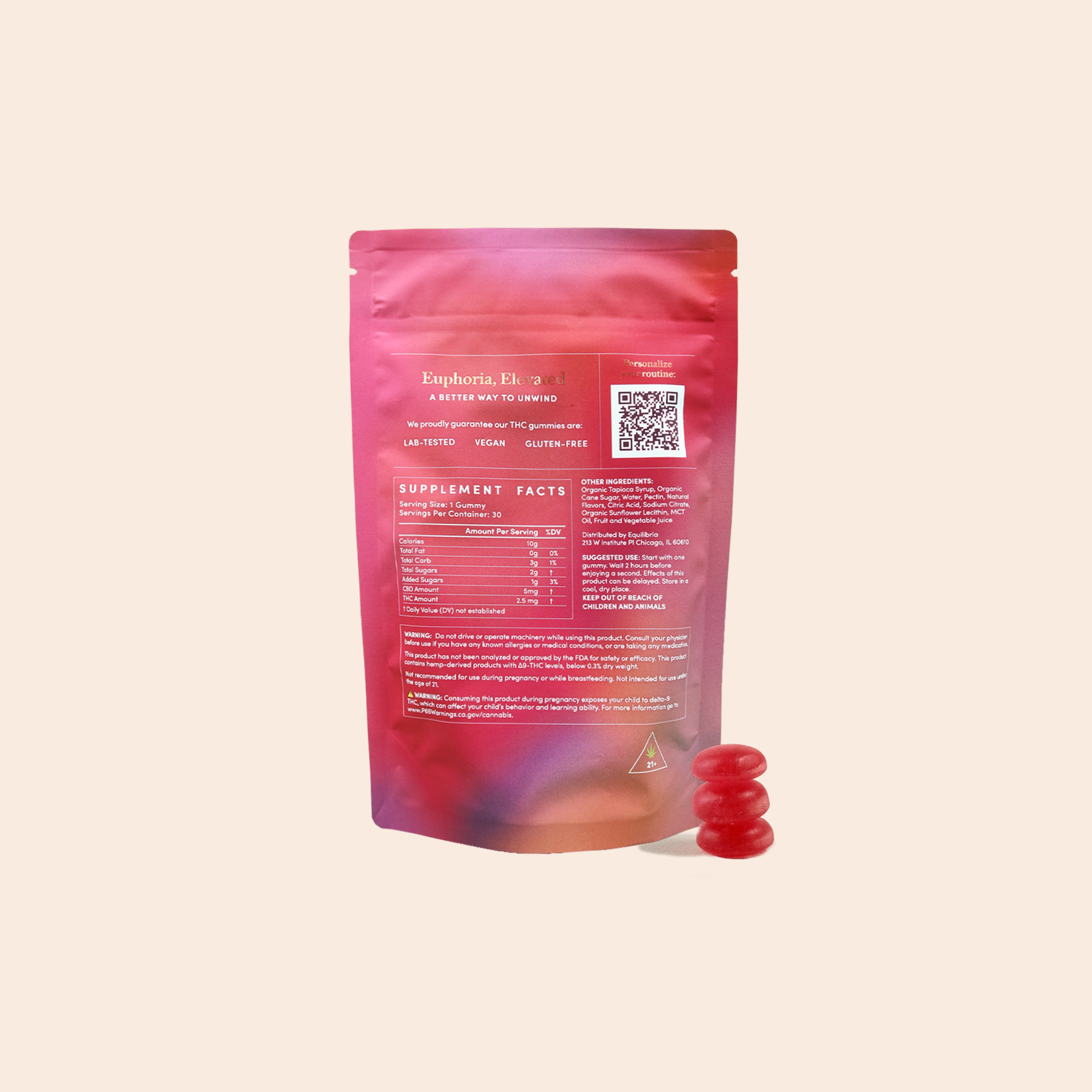 Ellevate THC Gummies - Strawberry Lychee